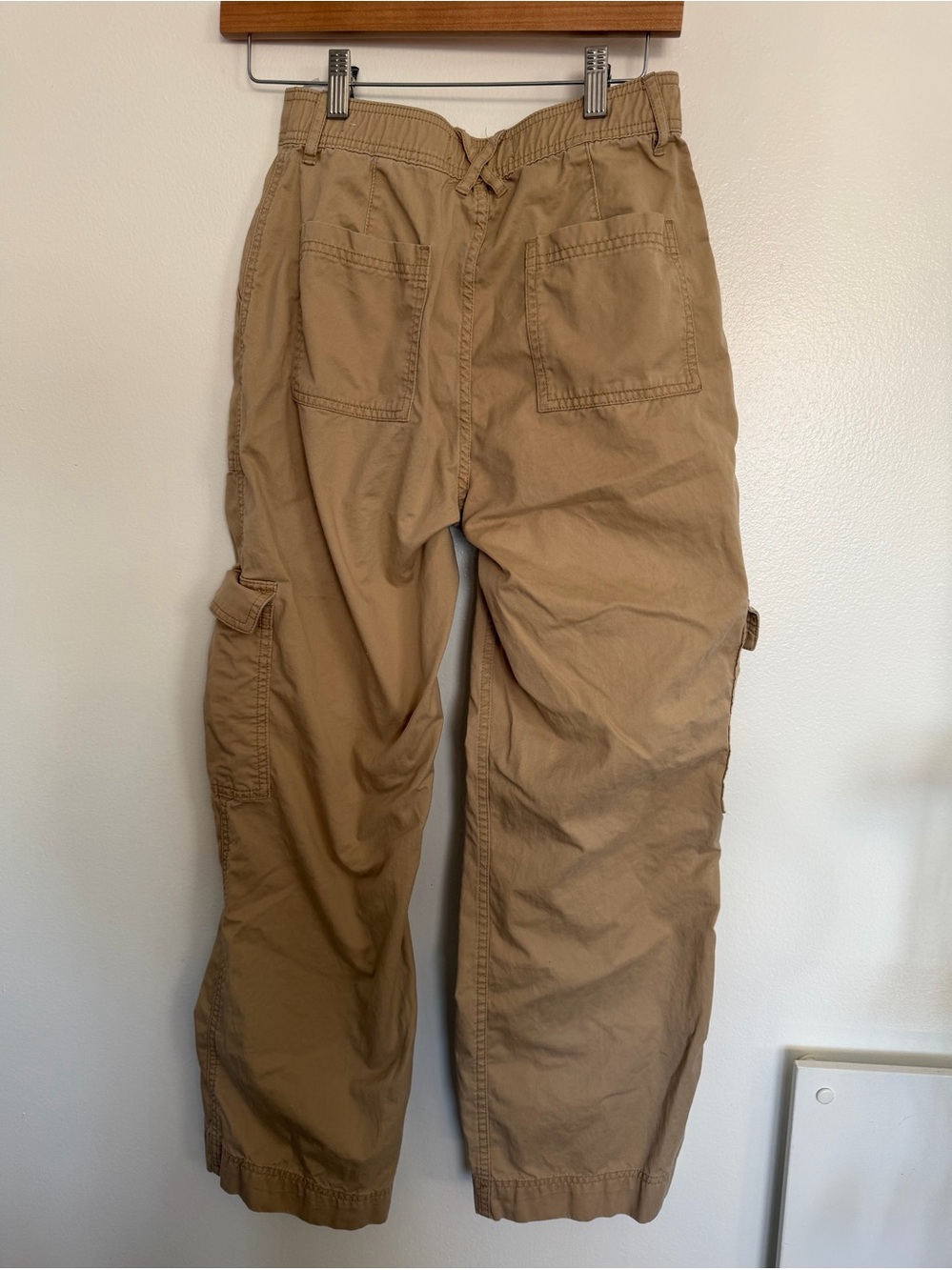 Vintage Abercrombie & Fitch Khaki Drawstring Baggy Cargo Pants 27 4S Y2K - Picture 7 of 11